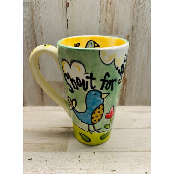 Laura Kirkland Designs Glory Haus SHOUT FOR JOY Mug - Picture 1 of 6